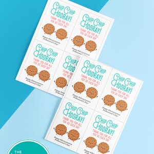 Mini cartões de agradecimento profissional administrativo para impressão, tema de cookie para download instantâneo, agradecimento digital do dia do administrador, presente para funcionários do escritório