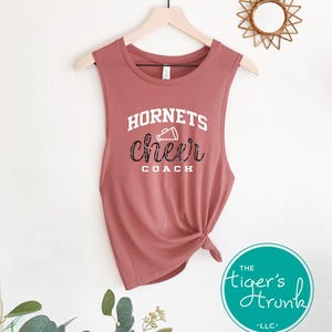 Glitter Cheer Tank, Personalized Cheer Back to School Gifts, Cheer Coach Appreciation Gift, Team Colors Custom Cheer Shirts, Game Day Shirt