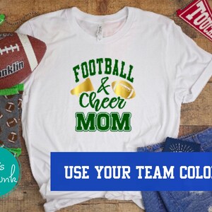 Personalized Bonus Football and Cheer Mom v-neck tee Football Mom Cheer Mom Bonus Mom Gift Step Mom Gift