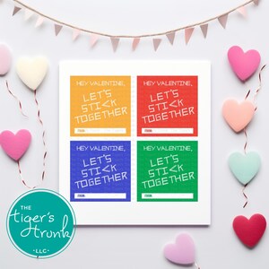 Printable Valentine Cards for Kids, Fun Valentine Message, Instant Download, Classroom Exchange, DIY Valentine Treat Pairing, Kids Valentine