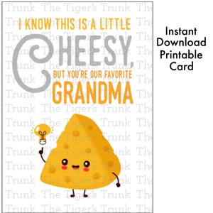 Tarjeta para el Día de los Abuelos para imprimir y hacer tú mismo, tarjeta cursi para el abuelo, regalo para el abuelo con descarga instantánea, regalo para la abuela, tarjeta para ambos