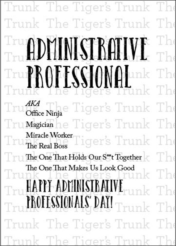 Printable Administrative Professional's Day Card | Etsy