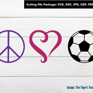 Peace Sign svg, Peace Love Soccer Mom Cut File Bundle, Soccer Ball Heart Download, Soccer Team Peace Symbol png, Sports Clipart Craft