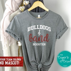 Game Day Shirt, Team Mascot Competition, School Spirit, Band Parent, Customized Band Shirt, Back to School Gift, Marching Band Booster Shirt