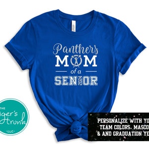 Graduation Gifts, Senior Mom Gifts, Custom Mascot Shirt, Senior 2024 Shirt, Cheerleading Gifts, Senior Cheer Shirt, Cheer Mom of a Senior image 1