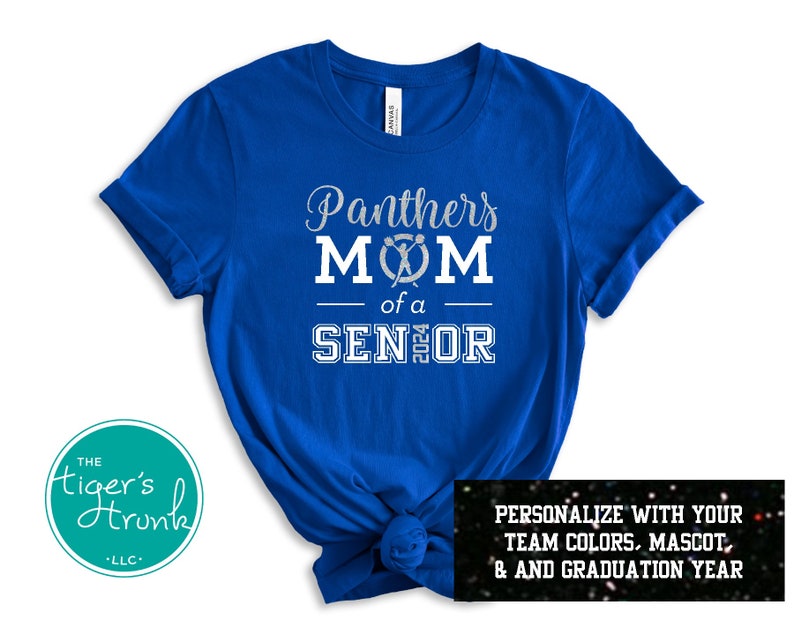 Graduation Gifts, Senior Mom Gifts, Custom Mascot Shirt, Senior 2024 Shirt, Cheerleading Gifts, Senior Cheer Shirt, Cheer Mom of a Senior image 1
