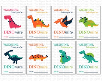 Printable Dinosaur Valentines Day Cards for kids - Boy Trex Valentine –  CraftyKizzy