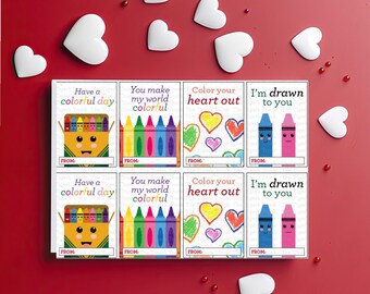 Druckbare Valentinstagskarte für Kinder, Vorschulvalentinstag, bunte druckbare Valentinstagskarten, bunte druckbare Valentinstagskarten, Valentinstagskarten
