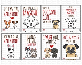 Puppy Valentines, Printable Valentine Cards for Kids, Printable Valentines, So Doggone Cute Puppy Dog Printable Valentine Cards