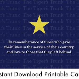Carte commémorative imprimable, honorer les morts au combat, carte du souvenir, téléchargement immédiat de remerciement militaire, carte patriotique, cadeaux du souvenir
