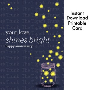 Druckbare Jubiläumskarte für ein Paar, Sofort Download Karte für Mann, romantisches Geschenk, DIY Karte für Ihn, druckbare Liebeskarte für Partner