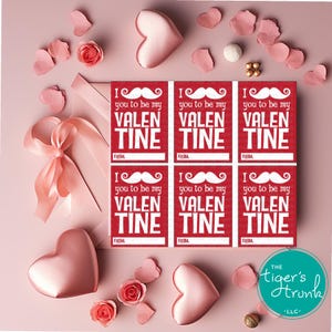 Druckbare Valentinskarten, Schnurrbart Wortspiel, Sofort Download, Klassenzimmer Valentinskarten, lustige Kinder Valentin, Non Candy Valentinsgeschenk