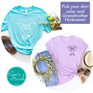 Personalized Grandma Shirt for Grandmother, Blessed Shirt, Grandparents Day Gift for Grandma from Grandkids, Unique Grandma Birthday