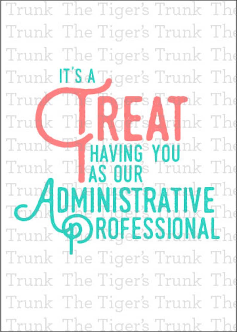 Funny Admin Appreciation Card: Treat Design (digital Download) - Etsy