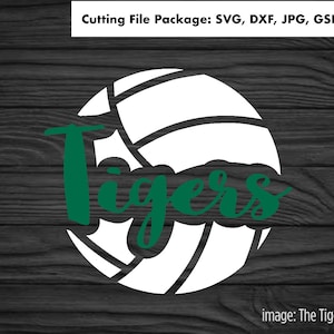 Tigers Volleyball SVG, Maskottchen PNG, Schneidedateien, Beachvolleyball-Team SVG, Beachvolleyball Vektor-Kunst-Bundle, Beachvolleyball digitaler Download