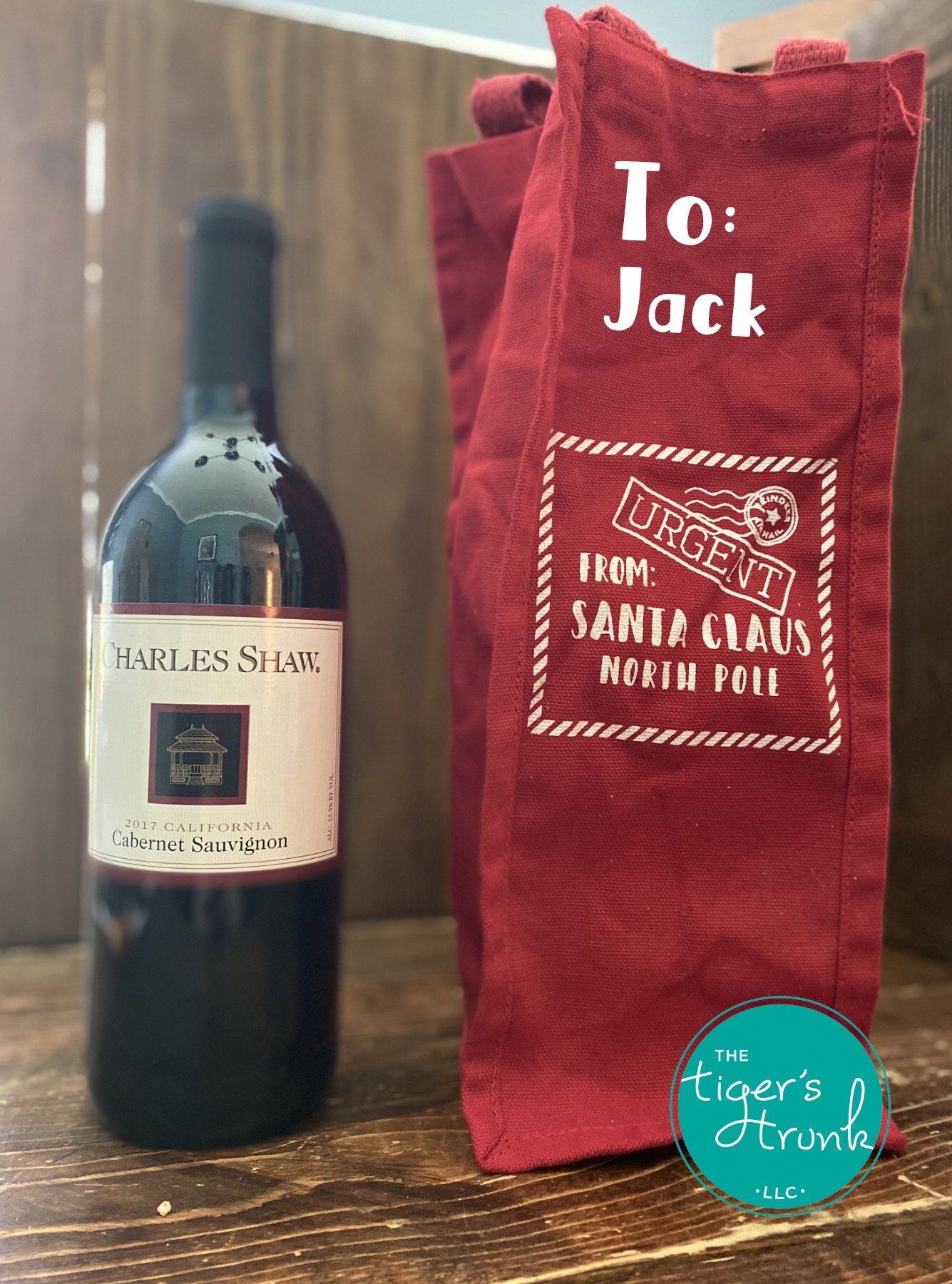 Personalized Wine Bag Personalized Christmas Gift Bag Etsy