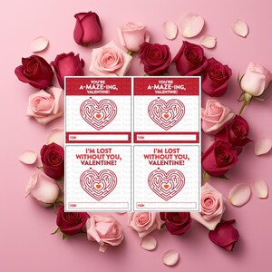 Étiquettes imprimables de labyrinthe de la Saint-Valentin, étiquettes interactives amusantes pour les enfants, téléchargement immédiat, gâterie DIY pour la Saint-Valentin, étiquette d'échange de classe, idées pour la Saint-Valentin