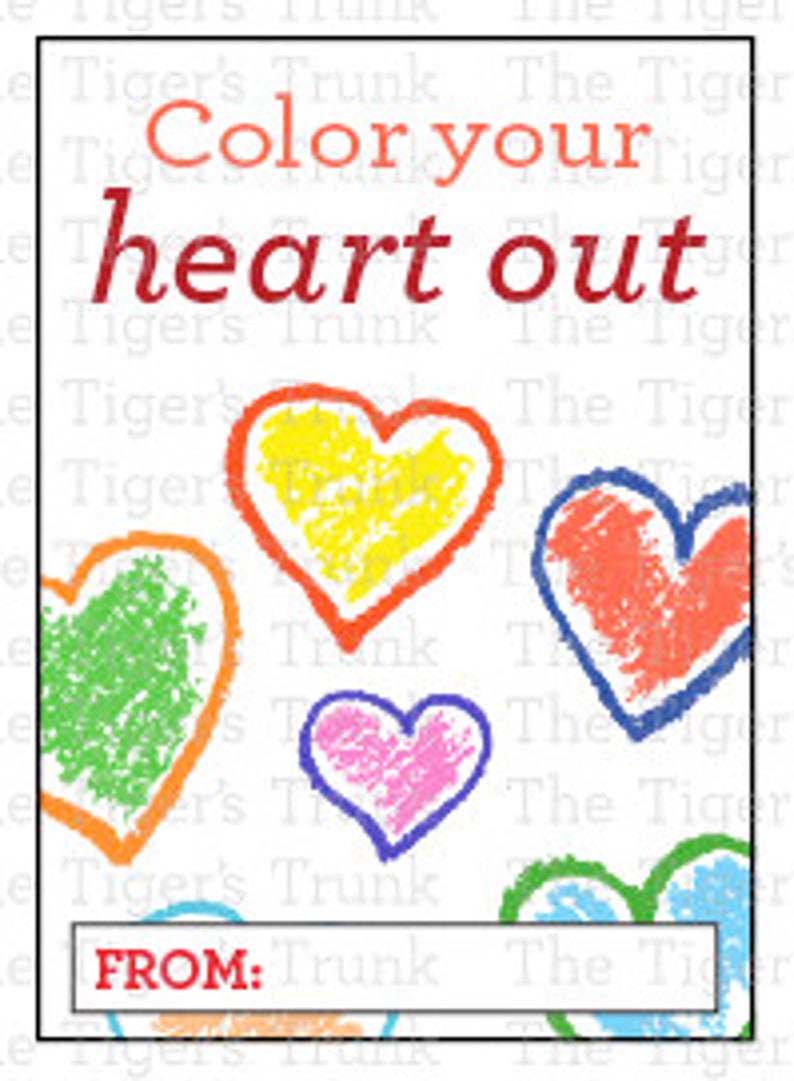 Printable Valentines Card for Kids Preschool Valentine | Etsy