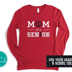 Mom of a Senior Class of 2024 Cheerleading Shirt, Cheerleading Mom Shirt, Graduation Gifts Ideas for Mom, Game Day Shirt, Cheer Mom Shirt image 2