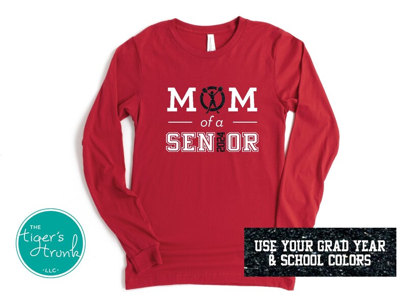 Mom of a Senior Class of 2024 Cheerleading Shirt, Cheerleading Mom Shirt, Graduation Gifts Ideas for Mom, Game Day Shirt, Cheer Mom Shirt image 2