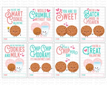 Cookie Valentine Cards, So Sweet Cookie Valentines Day Cards, Cute Cookie Cards, Kids Cookie Valentine Tag, Cookie Favors, Party Favors