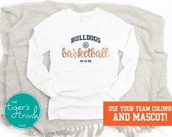 Personalized Basketball Shirt, Custom School Mascot Shirt, Basketball Mom Shirt, Game Day Shirt, End of the Year Gift, Basketball Mom Gear