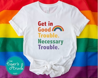 Chemise d'activisme politique de la fierté arc-en-ciel, vêtements de fierté, droits des transgenres, chemise libérale, soutien LGBTQ+, chemise de l'égalité, cadeau de la fierté gaie