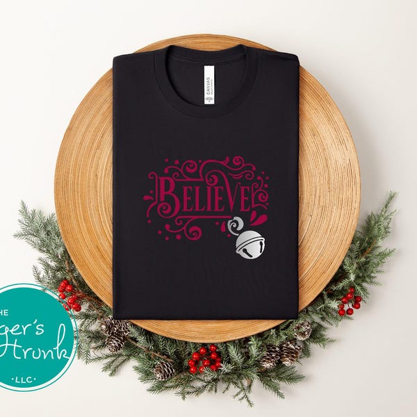 Believe Train Ticket Christmas T-Shirt