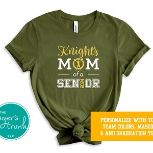 Graduation Gifts, Senior Mom Gifts, Custom Mascot Shirt, Senior 2024 Shirt, Cheerleading Gifts, Senior Cheer Shirt, Cheer Mom of a Senior image 2