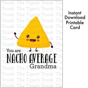 Tarjeta para el día de los abuelos que puedes imprimir tú mismo, tarjeta cursi para la abuela, regalo para la abuela con descarga instantánea, linda tarjeta para el día de la madre, regalo divertido para la abuela