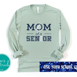 Senior Year Game Day Shirt, Senior Night Shirt, Graduation Gifts, Class of 2026 Band Mom of a Senior Shirt, School Colors Custom Band Tee