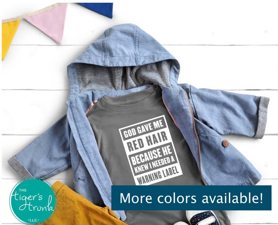 Redhead Shirt Ginger Warning Label Redhead Shirt Ginger Warning Label