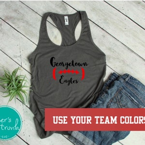 Custom Football Tank Top, Personalized Football Shirt, Team Spirit Tank Top, Football Mom, Mascot Shirt, Football Fan Gear, Football Spirit