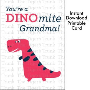 Tarjeta del día de los abuelos para la abuela, regalos para la abuela, descarga instantánea, linda tarjeta para la abuela, divertida tarjeta para el día de la madre para imprimir y hacer tú mismo