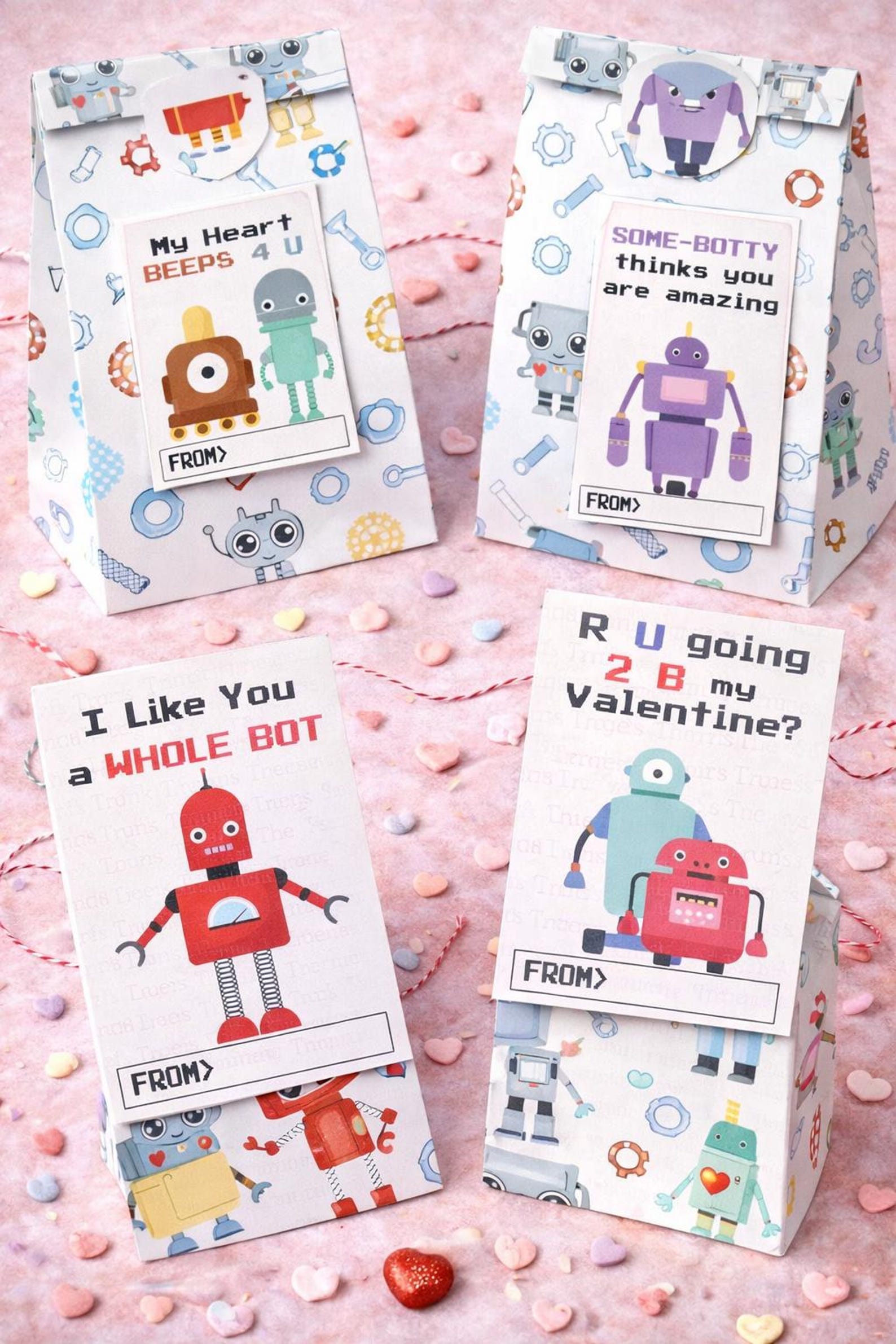 STEM Robotics Printable Robot Valentine's Cards - Etsy