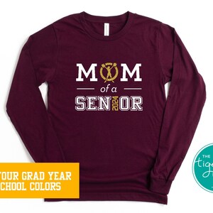 Mom of a Senior Class of 2024 Cheerleading Shirt, Cheerleading Mom Shirt, Graduation Gifts Ideas for Mom, Game Day Shirt, Cheer Mom Shirt image 1