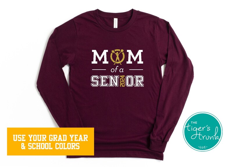 Mom of a Senior Class of 2024 Cheerleading Shirt, Cheerleading Mom Shirt, Graduation Gifts Ideas for Mom, Game Day Shirt, Cheer Mom Shirt image 1