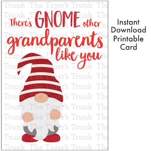 Tarjetas divertidas para el día de los abuelos, linda tarjeta de gnomo, regalo para abuelos imprimible, tarjeta para papá, descarga instantánea, lindo abuelo