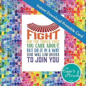 Carte de fierté à imprimer, téléchargement immédiat au format PDF, cadeau d'encouragement d'un allié, affirmation et note de soutien LGBTQ+