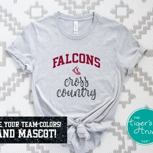 Maillot de cross-country, cadeau cross-country, maman d&#39;athlétisme, chemise d&#39;athlétisme couleur de l&#39;école, chemise d&#39;équipe de cross-country, chemise mascotte personnalisée, chemise esprit d&#39;école personnalisée