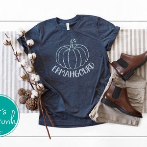 Tone on Tone Pumpkin Shirt, Monochromatic Ermahgourd Fall Themed Shirt, Autumn Lover Seasonal Shirt, Gourd Shirt, Fall Humor