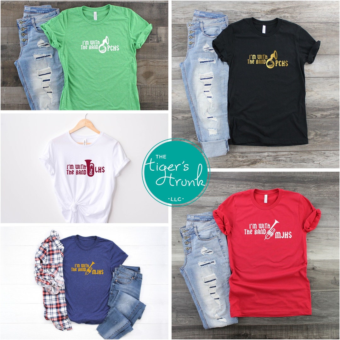 Custom Band Tshirt, Personalized Band Tee, School Letters Shirt