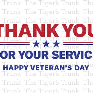 Cartão do Dia dos Veteranos, Cartões para Imprimir, Download Instantâneo, Faça Você Mesmo - Obrigado pelo Seu Serviço, Cartões Digitais de Felicitações, Agradecimento Militar