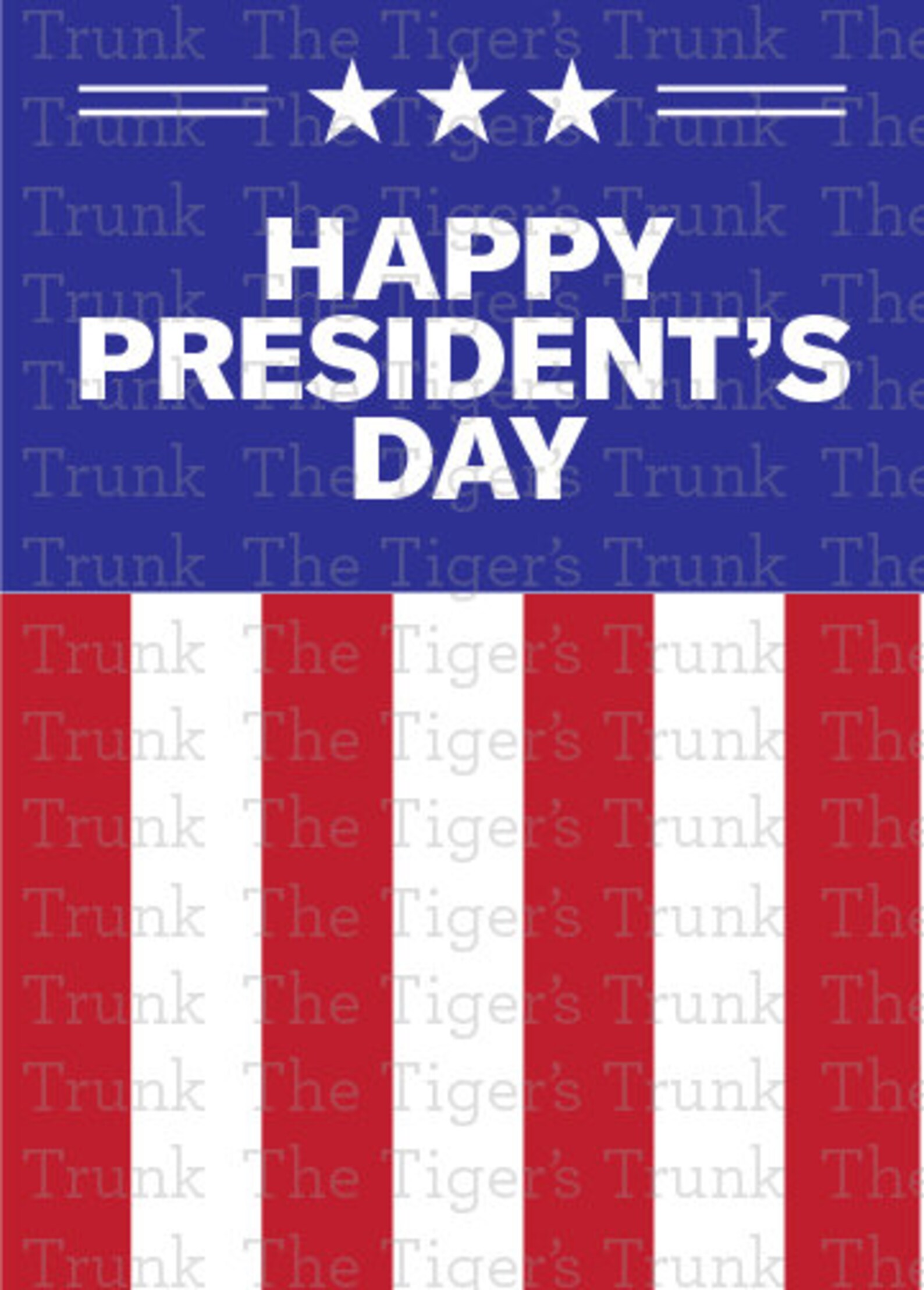 Printable Card President's Day DIY Card Patriotic Card | Etsy