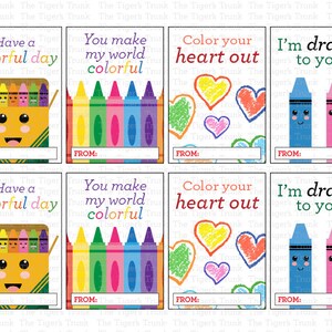 Printable Valentines Card for Kids, Preschool Valentine, Colorful ...