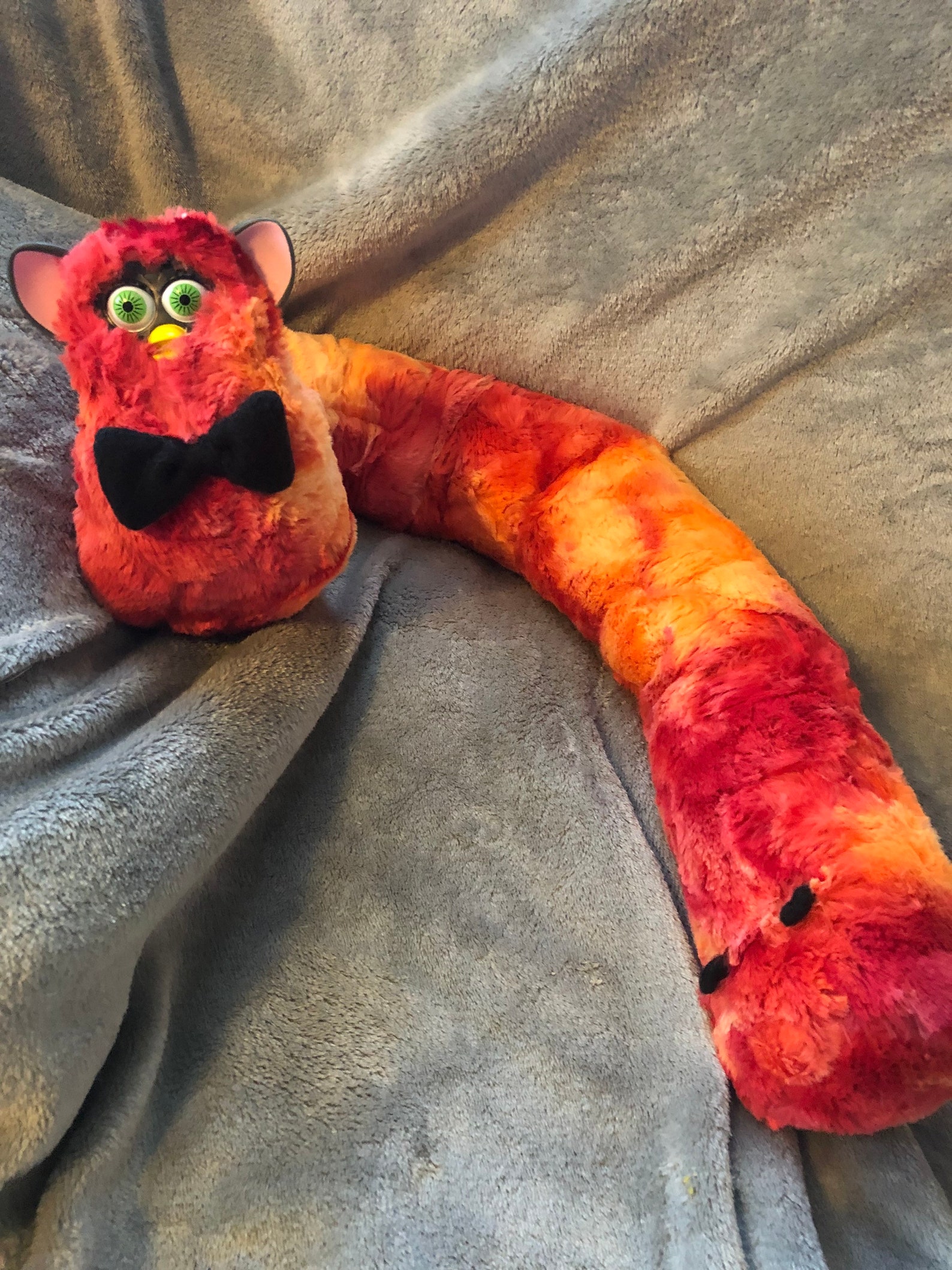 Long Furby Medium worm Fancy red/orange and black Boi Medium | Etsy