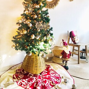 Otomi Christmas Tree Skirt | apartment size Otomi Xmas Tree Skirt | Xmas Tree | Tree Skirt | Tree Skirt | Otomi Skirt 50" diameter or 50"