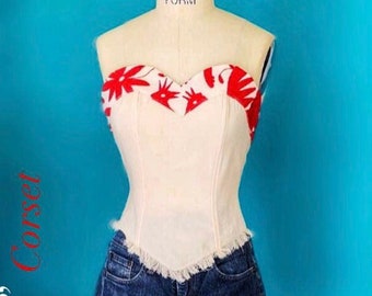 Otomi Corset Top Hand Embroidered by otomi Women. off White - Etsy