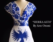 SIERRA ALTA - Blue Otomi Dress - Rehersal Diner Dress - Wedding Dress Red - Otomi Skirt Cobalt blue - Royal Blue Otomi skirt