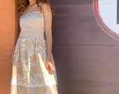 San Miguel Rehearsal Diner Dress - Soft Camel Otomi Dress - wedding- Wedding Beige - Otomi embroidery